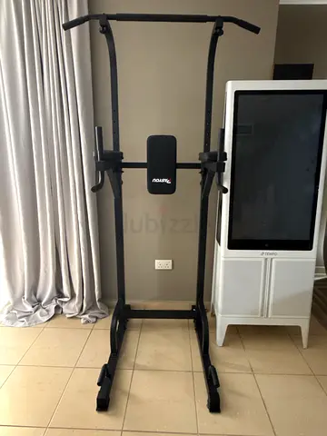 Home pull-up and dip station - sturdy multi-function workout tower