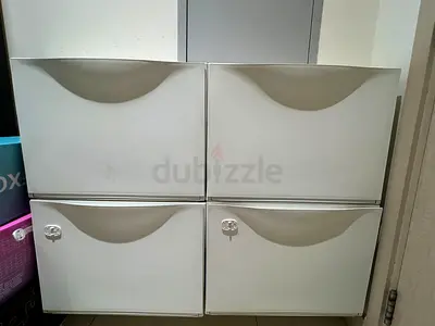 Set of 4 White IKEA shoe  Rack cabinet  - Good Condition