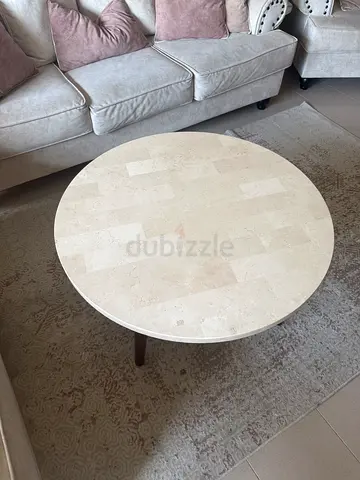 Marble Round and coffee table 4 sale