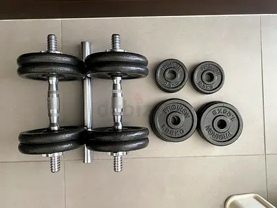 PROIRON 50kg Adjustable Dumbbell and Barbell Set