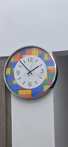 Colorful Lego-style Wall Clock, Working Condition