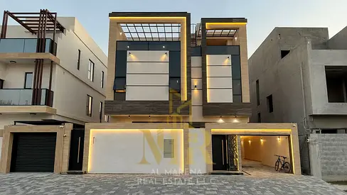 In Al Helio 2 – Ajman | Next to Azhi Mall | 5 Bedrooms | Swimming Pool | 2 Floors + Roof | Offer in