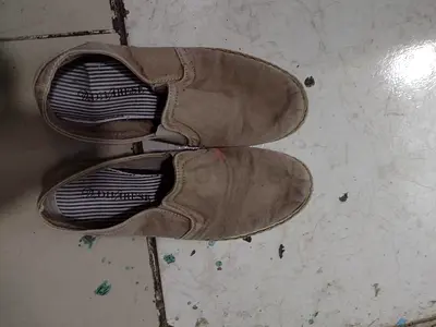 Beige suede slip-on casual shoes - size 40
