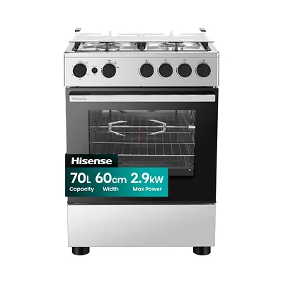 Hisense 60X60 Cm 4 Burner Cooking Range - 1 Year Warranty/HFG60422RX