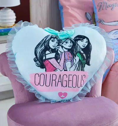 Heart-shaped Disney Princess Cushion Pillow - "Courageous" new
