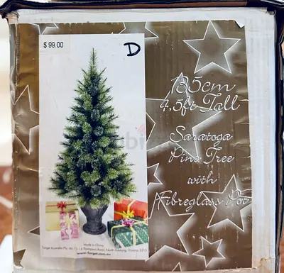 Artificial 4.5ft Christmas Tree — Pre-lit, Easy Assembly