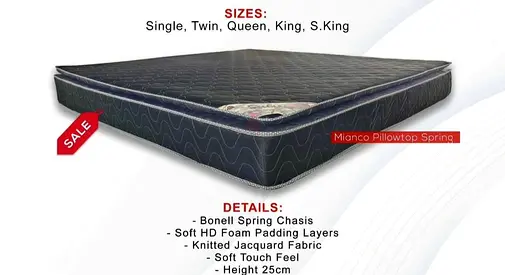 Brand new King size Top Memory Foam Spring Mattress Available