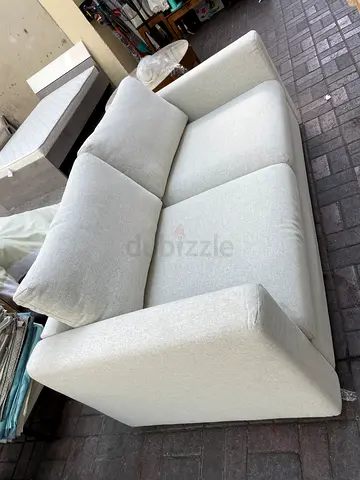Comfortable Pull Out Sofa Bed in beige Fabric