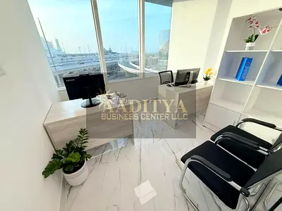 Office Fully Fitted and Furnished with Free Dewa Internet No Commission