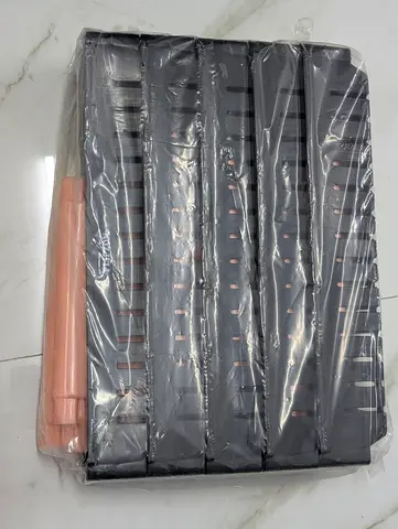 Slim 5-Tier Plastic Storage Rack - Black & Beige