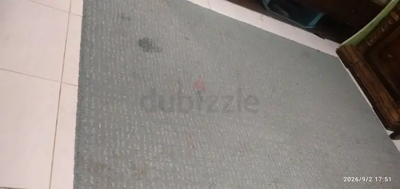 Light blue/grey solid area rug - good for living room