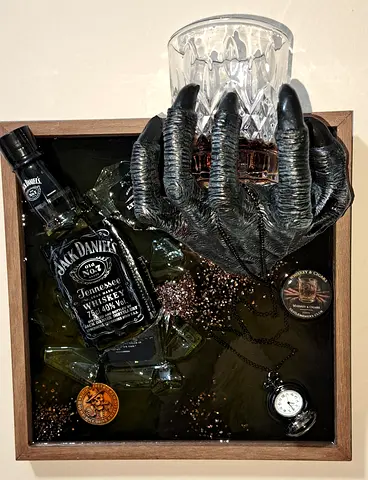 Luxury 3D Jack Daniel's Whiskey Art - Handmade