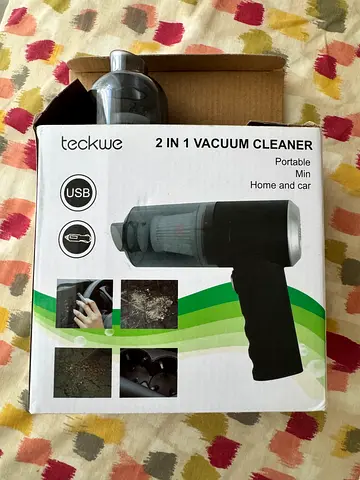 Handheld USB Rechargeable Mini Vacuum Cleaner - Portable 2-in-1 idea for car without cord