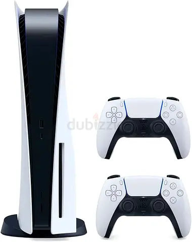PlayStation 5 Console (Disc) with 2 DualSense Controllers - Good Condition