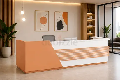 Large Modern Reception Desk in Dubai – Ergospace