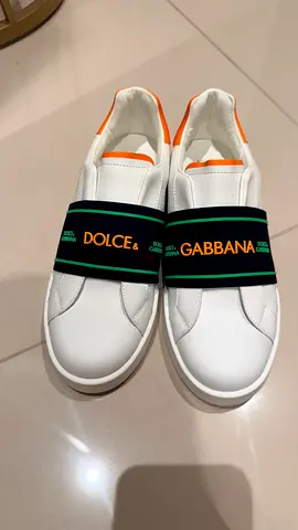 Dolce & Gabbana Portofino Sneakers White with Logo Strap
