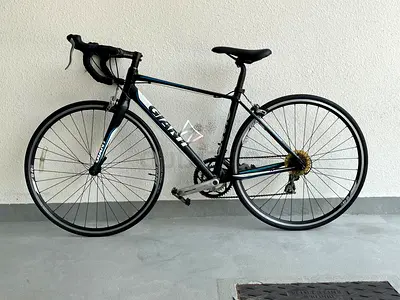 Carbon forks Aluminium Body Giant racing bike 8*2 Shimano Claris Group Set Size 47 Fully serviced
