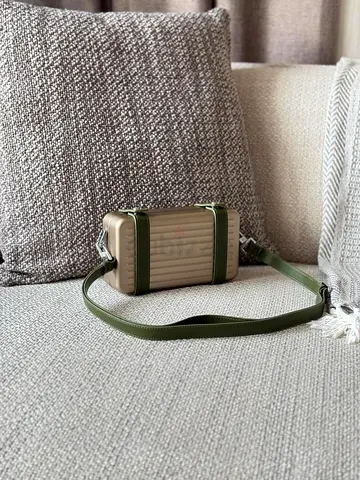Personal Aluminum crossbody bag titanium