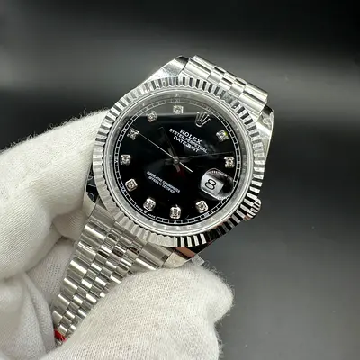 Sc Rolex Datejust 41mm black diamond dial vsf