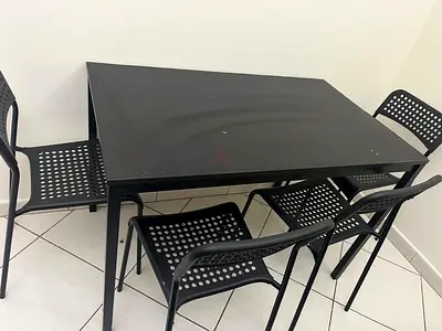 IKEA Dining Table with 4 Chairs – Light Usage, Excellent Condition
