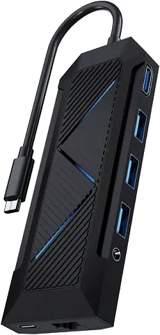 Porodo Universal 9 in 1 USB-C Hub Gamers Edition, with 100W PD Fast Charging