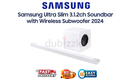 Samsung Ultra Slim 3.1.2ch Soundbar, Wireless Subwoofer - Like New, Original Box - FREE DELIVERY