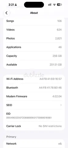 iPhone 15pro max 256gb eSIM with beasts bud