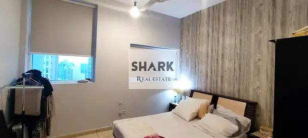 For Sale Area 1616 sq m Two-bedroom apartment with a living room in Ajman One Tower... Garden view... Three bathrooms and a laundry room Closed kitche