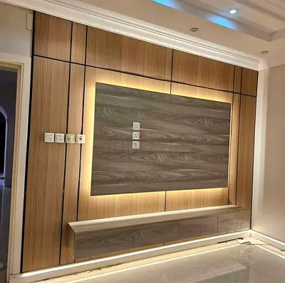 Custom panel TV wall unit