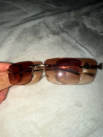 Brown rimless sunglasses - gently used