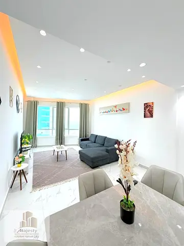 Apartment for Sale in Al Khan Sharjah First Row on the Beach with Sea View Prime Location 1 Bedroom Living Room Rented for AED 54K with Parking