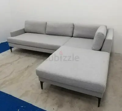 West elm gray color lshape sofa