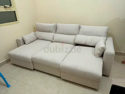 Comfortable IKEA/ESKELSTUNA Sofa Bed with Storage beige