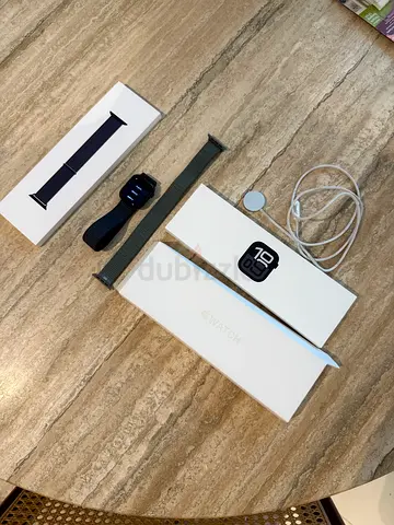 Apple Watch Series 10 GPS + Cellular 42mm Jet Black Aluminum Case with Ink Sport Loop