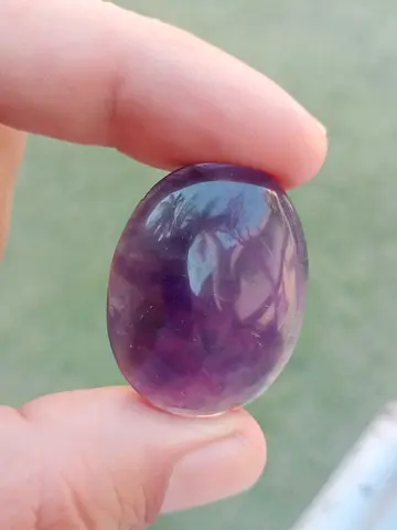 Polished Amethyst Cabochon - Oval Collector's Stone