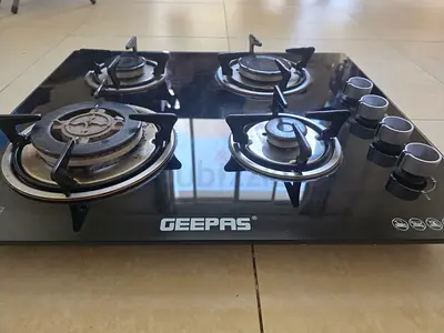 Geepas 4-Burner Glass Top Gas Hob - Used, Working Condition