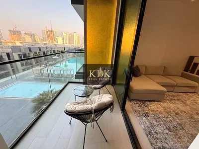 Furnished 1BR | Pool & City Views | Binghatti Orchid JVC