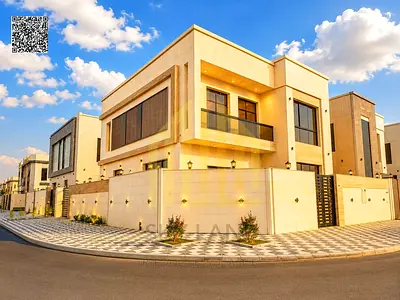 Luxury modern corner villa with 5 master bedrooms behind Al Hamidiya Park – registration fees included | Freehold ownership for all nationalities
