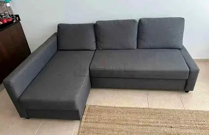 Gray L-shaped Corner Sofa - Comfortable 3-seater with Chaise