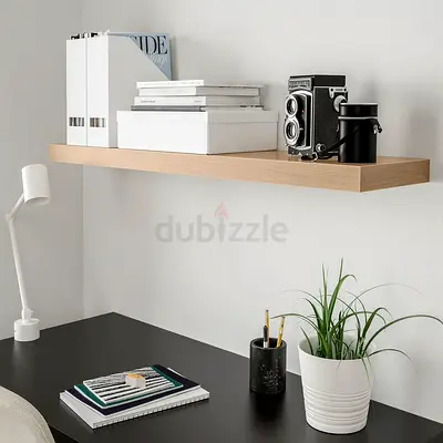 IKEA LACK Floating Wall Shelves - Oak Finish (Set of 2 Shelves)!