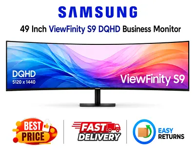 Samsung 49 Inch Ultra Wide Curve Monitor - S95UA ViewFinity - Excellent Condition - 1 YEAR WARRANTY