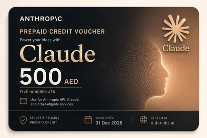 Claude Prepaid Credit – 500 AED Value for Only 300 AED