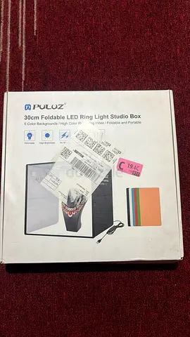 Puluz 30cm Foldable LED Ring Light Studio Box - Portable Photo Light
