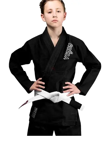 Kids Black Venum Brazilian Jiu-Jitsu Gi / BJJ Uniform - Size Youth