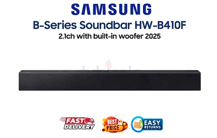 Samsung Soundbar in UAE - B-Series 2.1ch with Woofer - HW-B410F 2025 - Like New, FREE DELIVERY