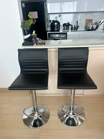 Black bar stools