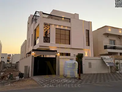 Two-story villa with a roof and swimming pool, price includes registration and ownership fees and central air conditioning, on the main street, ready
