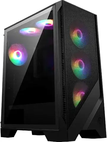 MSI MAG FORGE 120A AIRFLOW Mid-tower Gaming PC Case with Tempered Glass & RGB Fans