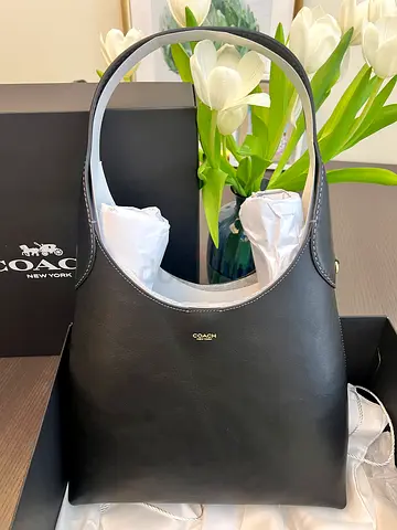 Coach Black Leather Shoulder Bag - brand new