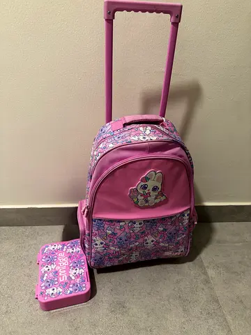 Smiggle Trolley Backpack and Matching Bento Lunch Box